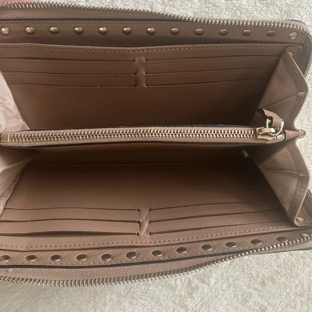 Valentino Garavani Rock Stud Pink Wallet with Gold Studs EUC - Picture 12 of 16